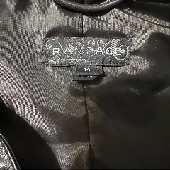 Rampage women's size small brown faux leather cropped moto jacket - Picture 4 of 5